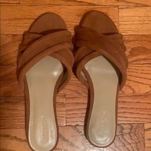 Brown Ann Taylor flat sandals